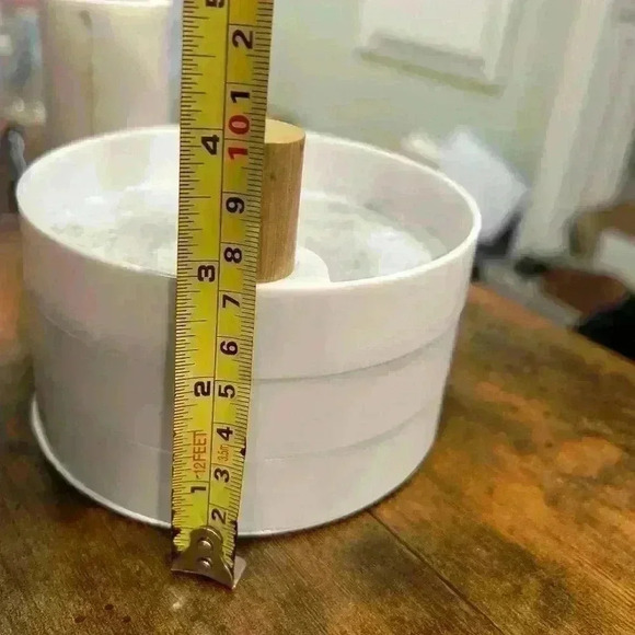 The2Bandits Tiered Catchall Tray White 3 Layer Trinket Dish Gray Felt Liners - Picture 8 of 9